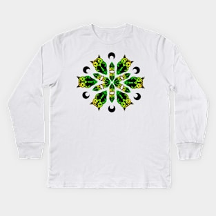 Spring Owl Mandala Kids Long Sleeve T-Shirt